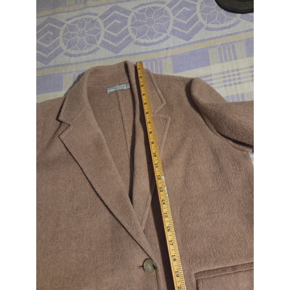 Vince Brushed Wool Alpaca Long Coat Vintage Rose Pink Large MSRP $695 Trench EUC - Picture 7 of 11